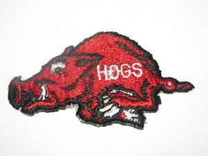 ARKANSAS HOGS EMBROIDERED PATCH FOR SHIRTS/HATS +  