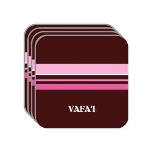 Personal Name Gift   VAFAI Set of 4 Mini Mousepad Coasters (pink 