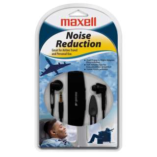 Maxell Noise Reduction Digital Earbuds  Airline Travel In Flight 