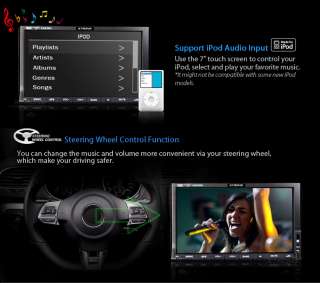XTRONS TD714G 2 DIN 7 HD Digital Car DVD Player GPS BT  