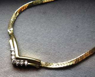 Nice 16 14K Gold and Diamond necklace Valentines Day Bargain  