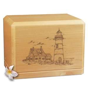    Lighthouse Classic Maple Wood Cremation Urn: Home & Kitchen