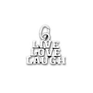    Sterling Silver Live Love Laugh Charm Arts, Crafts & Sewing