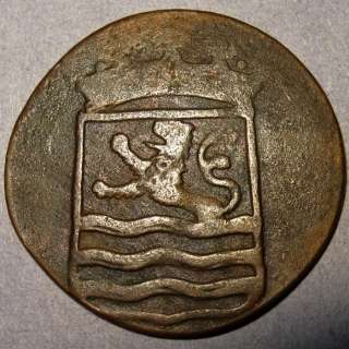 1790 Dutch Colonial New York Penny Zeeland Mint VOC Copper Cent  