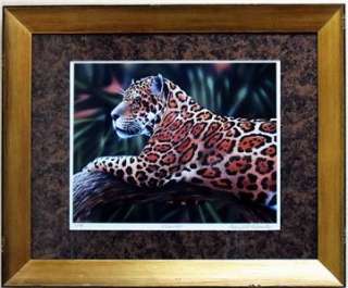 Daniel Lee Melendez LE s/n JAGUAR framed big cat feline  