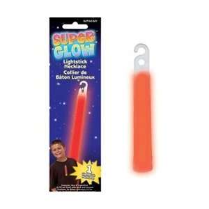  Super Glow Light Stick with Lanyard, Single, RED 