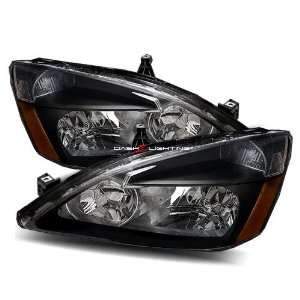  03 07 Honda Accord Headlights   Black: Automotive