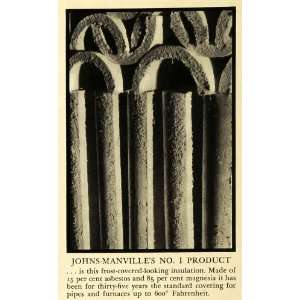 1934 Print Johns Manville Magnesia Asbestos Health Furnace Insulation 