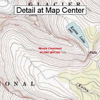  USGS Topographic Quadrangle Map   Mount Cleveland, Montana 