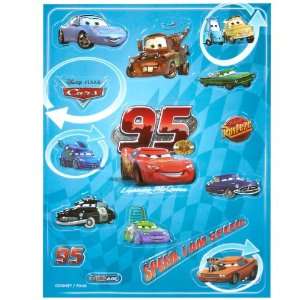  Lets Party By UPD INC Disney Cars 2 Raised Sticker Sheet 