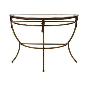  Semicircle Mirror Topped Console Foyer Table