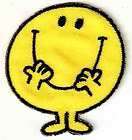 mr men mr happy smiley face embroider iron on patch $ 6 99 