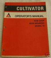 ALLIS CHALMERS 10 ROW CROP CULTIVATOR OPERATOR MANUAL  