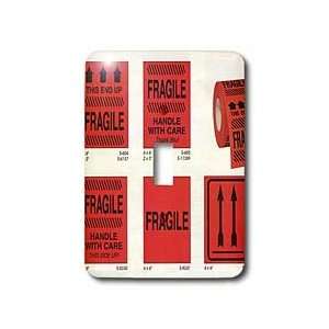  Florene Humor   Red Fragile Labels   Light Switch Covers 