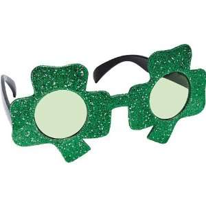  St. Patricks Day Glitter Sunglasses 5 1/2in Toys & Games