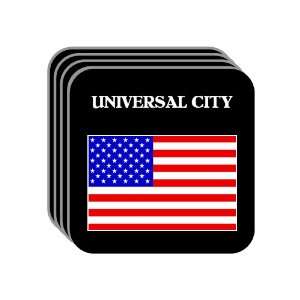 US Flag   Universal City, Texas (TX) Set of 4 Mini Mousepad Coasters