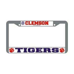  Clemson Tigers Chrome License Plate Frame Sports 