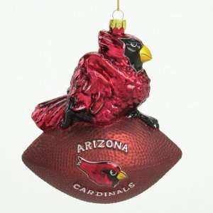   Cardinals NFL Glass Mascot Football Ornament (6) Everything Else