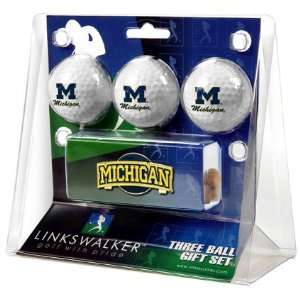  Michigan Wolverines Slider Hat Clip & 3 Ball Gift Set 