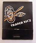 Trader Vics Beverly Hilton Tiki Bar Matchbook Full Unus