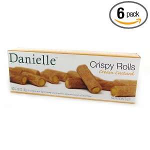 Danielle Market Cream Custard Crispy Rolls, 5.44 Ounce Boxes (Pack of 
