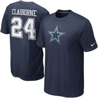 Dallas Cowboys Morris Claiborne Nike Navy Name and Number Jersey T 