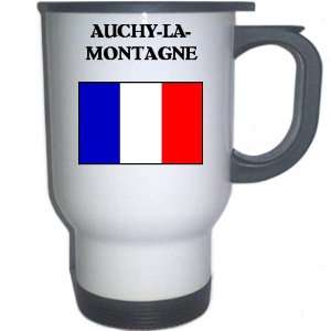  France   AUCHY LA MONTAGNE White Stainless Steel Mug 