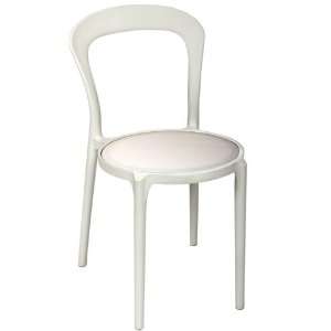  Malibu Chair with White Resin Fiberglass Frame with White 