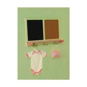  Pink and Sage Patchwork   Memo Board Baby
