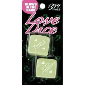  Glow In The Dark Love Dice   Romance Case Pack 48 Beauty