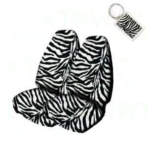 Set of 2 Universal Fit Animal Print High Back Bucket Seat Covers and 