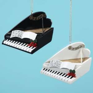 Club Pack of 12 Piano Christmas Ornaments for Personalization:  