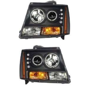 CHEVY TAHOE/SUBURBAN/AVALANCHE 07 UP PROJECTOR HEADLIGHT BLACK CLEAR 