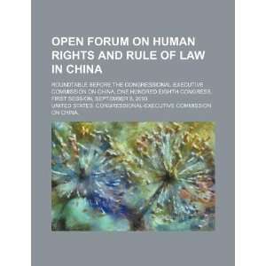 Open forum on human rights and rule of law in China roundtable before 