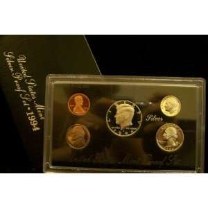  1994 S U.S. Silver Proof Mint Coin Set Kennedy+++ W/COA 