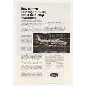  1973 Beechcraft King Air A100 Turboprop Airplane Print Ad 