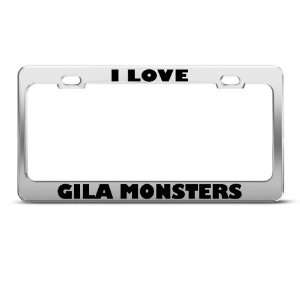 Love Gila Monsters Animal license plate frame Stainless Metal Tag 