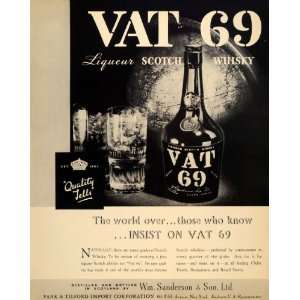  1934 Ad Park Tilford Vat 69 Scotch Whisky Liquor 