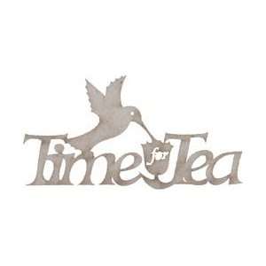  Die Cut Grey Chipboard Word Time For Tea: Home & Kitchen