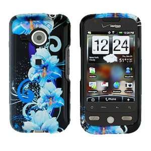  Droid Eris S6200 PDA Cell Phone Blue Flower Design Protective Case 