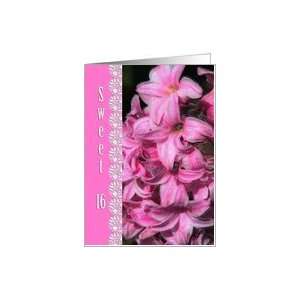   Pink Hyacinth ~ Birthday Invitation ~ Sweet Sixteen Card: Toys & Games
