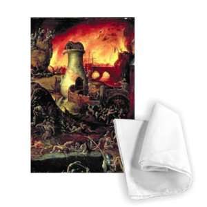  Hell (oil on panel) by Hieronymus Bosch   Tea Towel 100% 