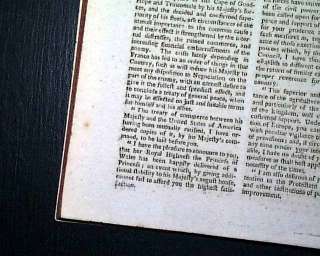 ROBERT FULTON Signed Article & Jay Treaty 1796 Magazine  