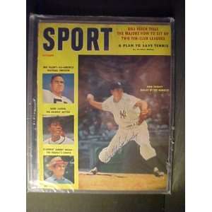 Bob Turley New York Yankees Autographed October 1958 Sport 