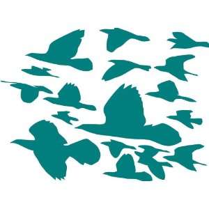 Vinyl Wall Decal   Flying birds   selected color Baby Blue   Want 