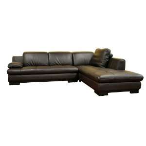   Damon Full Leather Sofa Sectional (Dark Brown) 1052 SOFA/Lying O3001