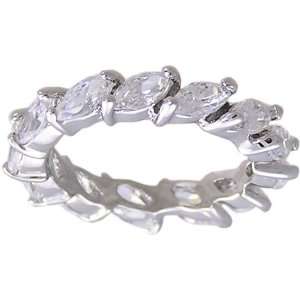  Cubic Zirconia Eternity Ring, Size 5 Jewelry