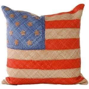   Wovens Nation on Vacation Faded Glory Leather Pillow: Home & Kitchen