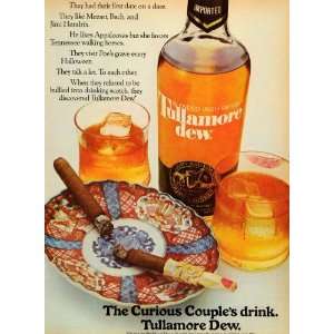 1976 Ad Heublein Hartford Tullamore Dew Irish Whiskey Bottle Tobacco 