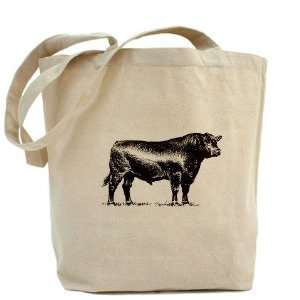 Black Angus Bull Tote Bag